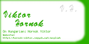 viktor hornok business card